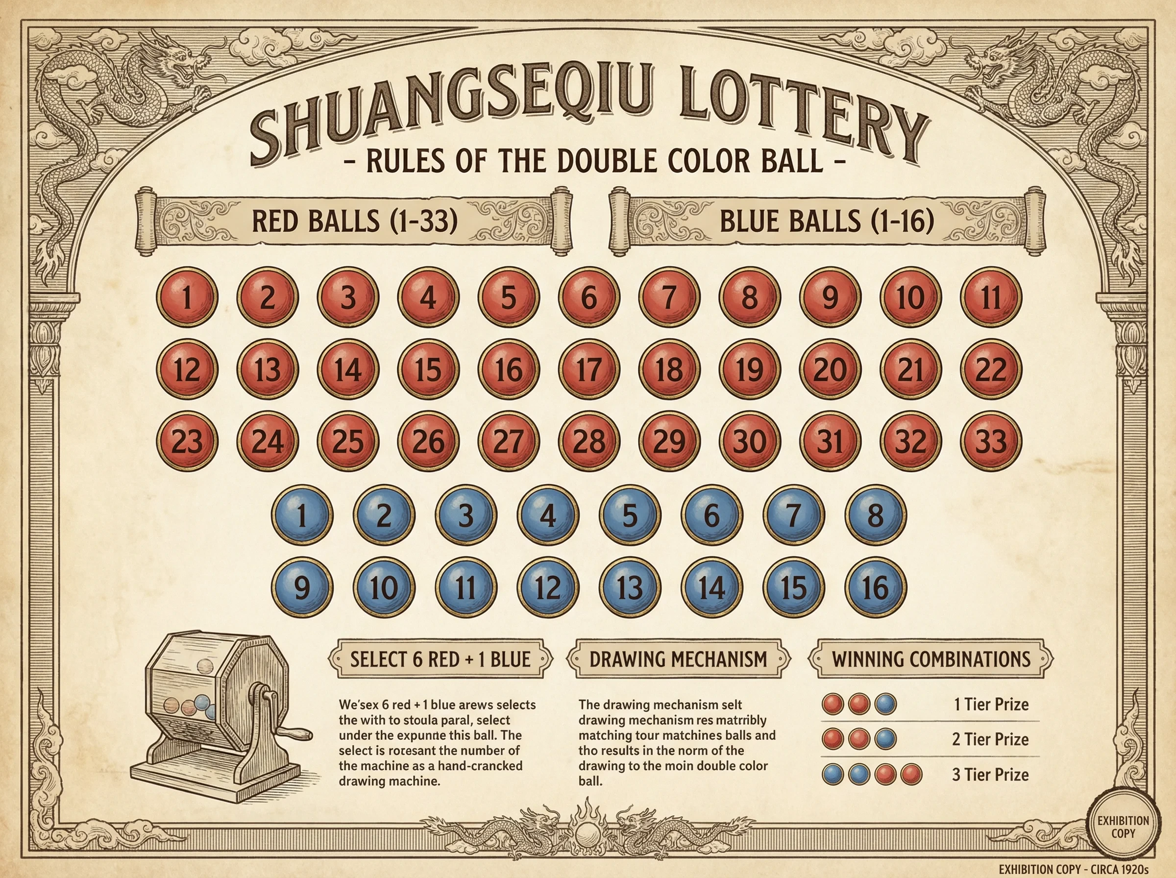 双色球红蓝球选号规则复古图鉴